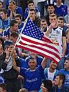 UZ MASKE I AMERIČKE ZASTAVE: Pogledajte kako izgleda kosovski nogometni derbi