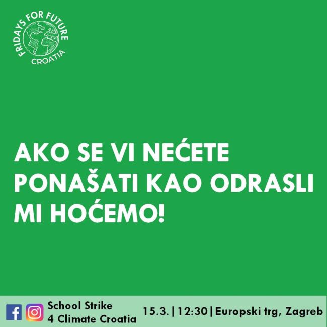 School Strike 4 Climate Croatia