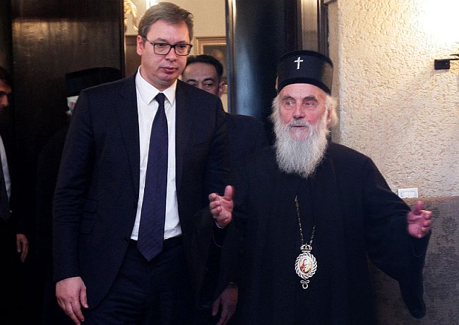 Aleksandar Vučić - patrijarh Irinej