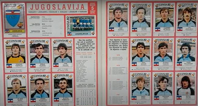Panini - Jugoslavija 1982