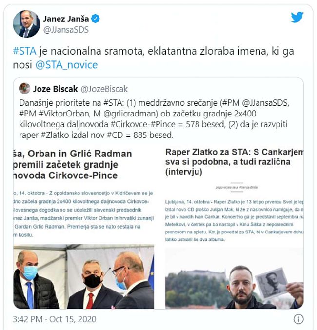 Twitter Janez Janša