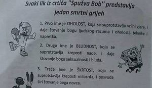 BOJ SA SOTONAMA: Župnik poveo rat protiv „Spužva Boba“ i joge