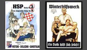 „NEMA OVDI NIŠTA HITLEROVSKOG“: HSP za izbore pustio kopiju nacističkog plakata iz 1938. godine