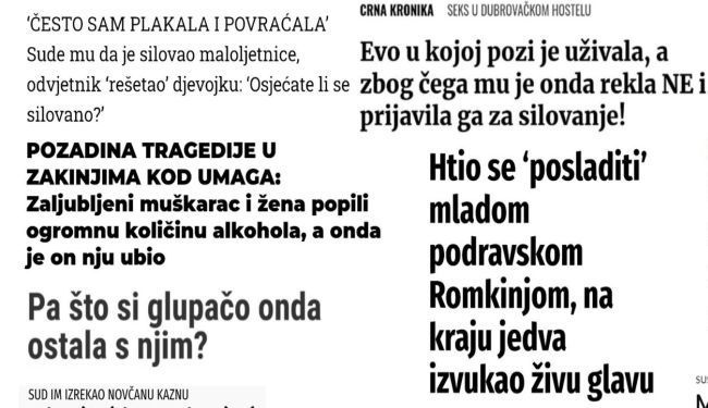 ISTRAŽIVANJE: Rodno utemeljeno nasilje u hrvatskim medijima prikazano je senzacionalistički i pojednostavljeno 