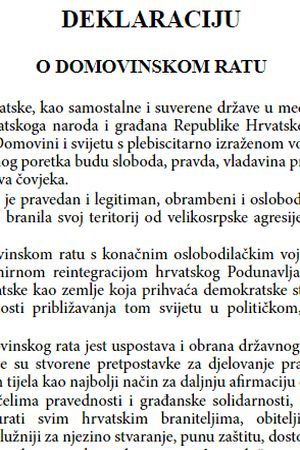 EKSKLUZIVNO: SOA otkrila da je Deklaracija o Domovinskom ratu falsifikat!