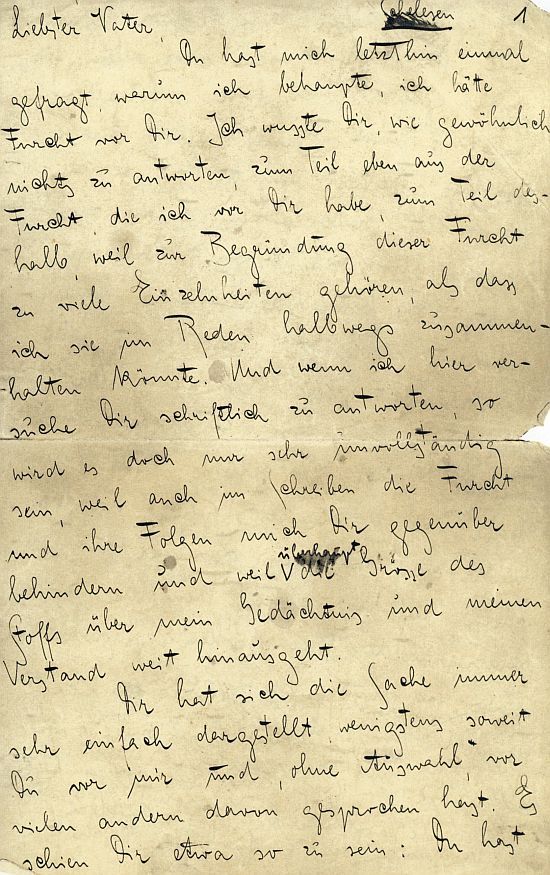 Pismo ocu - Franz Kafka
